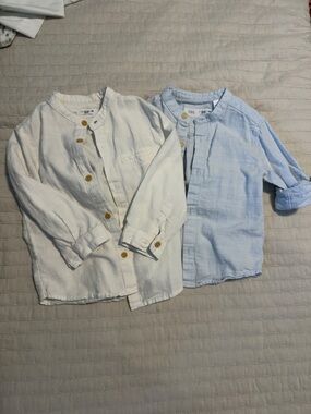 White and Blue LINEN shirts